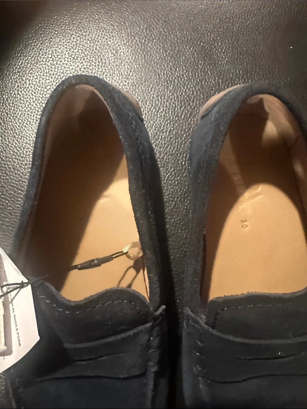 Zara Men's Dark Navy Suede Penny Loafers